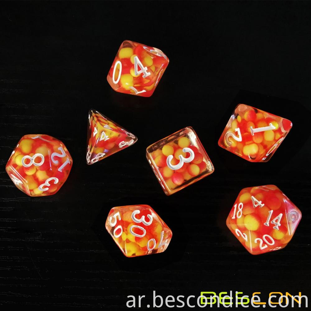 Firey Pearl Polyhedral Dice Set 3